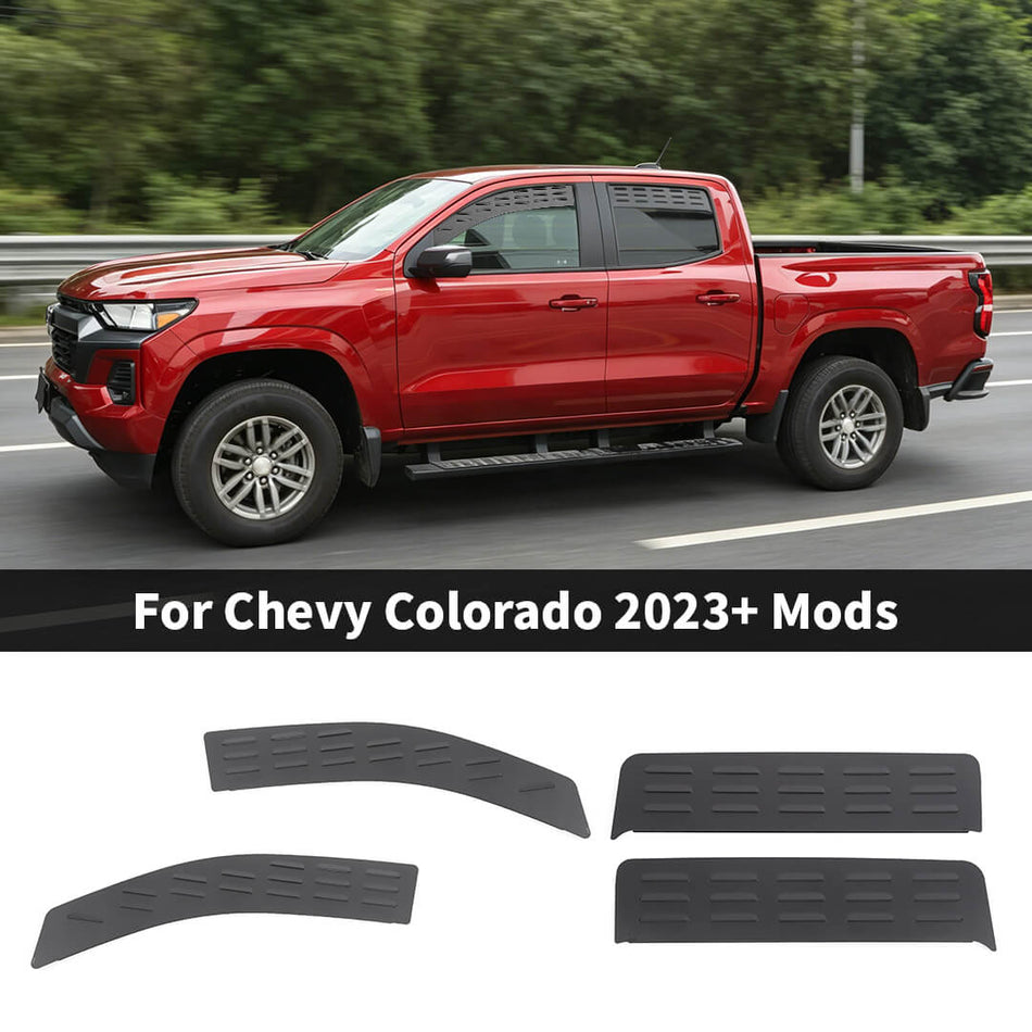 For 2023+ Chevy Colorado/GMC-CANYON Front Rear Window Louvers Glass Air Vent Cover Plate (4 pcs)