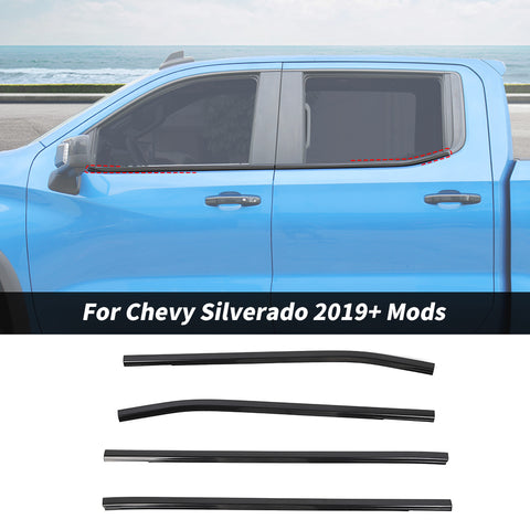 For 2019+ Chevy Silverado/GMC Sierra Window Bottom Sill Strip Moldings Trim