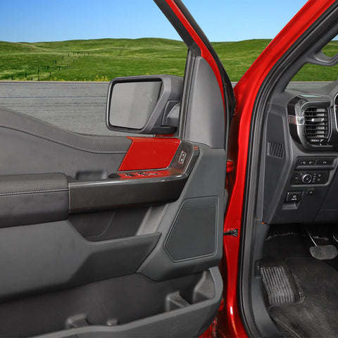 For 2021+ Ford F150 Interior Front Door Panel Handles Cover Trim (2 pcs)