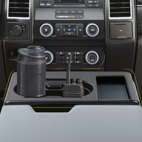 For 2015-2020 Ford F250/F350/F450/F550 Center Cup Holder Panel Cover Trim Interior Accessories