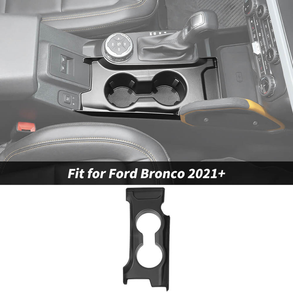 For 2021+ Ford Bronco Center Console Gear Shift Box Cup Holder Storage Trim