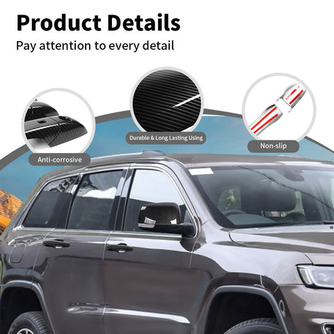 For 2011-2020 Dodge Durango Car Door Handle Rearview Mirror Shell Trim Cover Kit