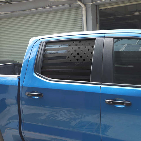 Rear Window Sides Trim Sticker Decal For Chevy Silverado 2019+ Accessories | CheroCar