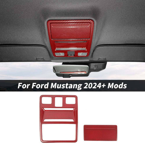 For 2024+ Ford Mustang Front Top Roof Reading Light Panel Bezel Cover Trim Decor