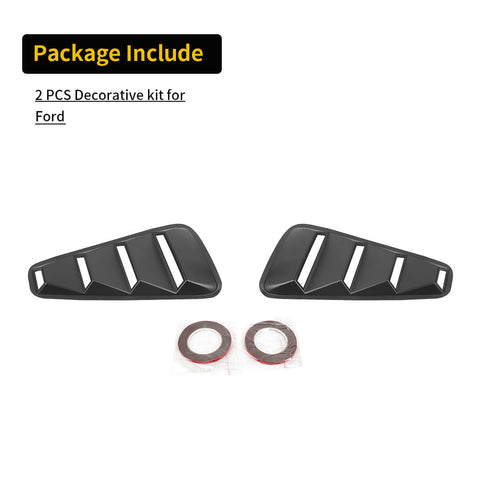 For 2010-2014 Ford Mustang Rear Side Window blinds Louvers Trim Cover