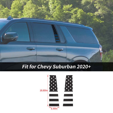 Rear Small Window Glass Sticker Decal Trim For Chevy Suburban 2020+ Accessories | CheroCar