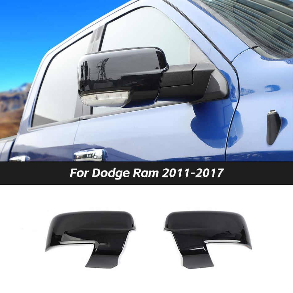 For 2011-2017 Dodge Ram Side Rear-view Mirror Cover Trim Decor Black