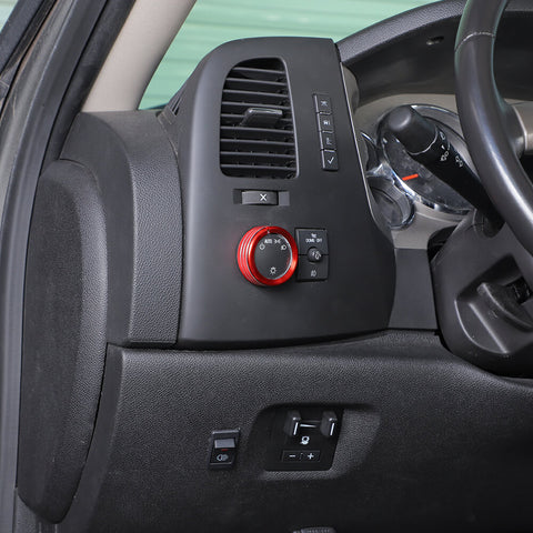 For 2007-2013 Chevy Silverado/GMC-SIERRA Headlight CD Switch Knob Ring Trim Cover