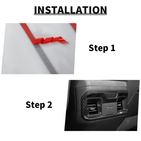 For 2022+ Chevrolet Silverado/GMC Sierra Rear Air Vent Outlet Panel Cover Trim B Style