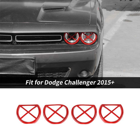 For 2015+ Dodge Challenger Front Headlight Lamp Frame Cover Trim Ring Bezels