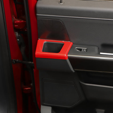 For 2021+ Ford F150 Rear Door Storage Compartment Trim Cover Decor Bezel