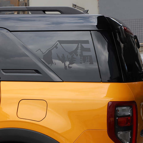 Rear Window Glass Decor Sticker Decals Trim For Ford Bronco Sport 2021+ Accessories | CheroCar