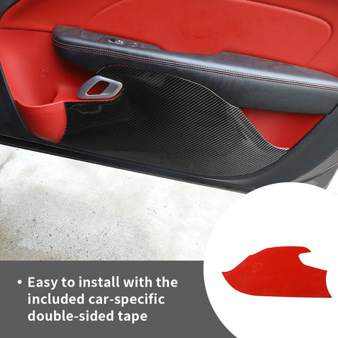 For 2015+ Dodge Challenger Inner Door Kick Panel Trim Decor Sticker Cover