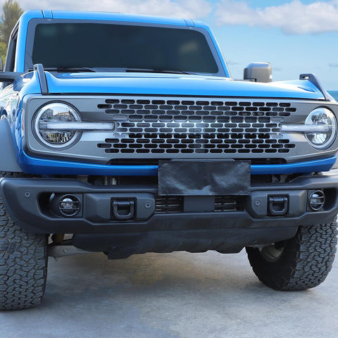 Front Fog Light Lamp Guard Frame Cover Trim Sticker For Ford Bronco 2021+ Black Accessories | CheroCar