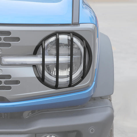 For 2021+ Ford Bronco Front Headlight Light Lamp Trim Guard Cover Frame