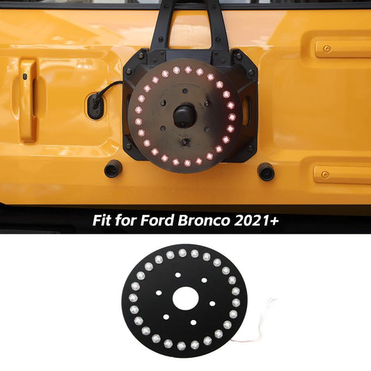 Spare Tire LED Light Wheel Rear 3rd Brake Light Cover For Ford Bronco 2021+ Accessories | CheroCar