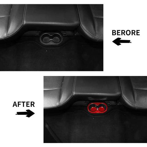 Rear Armrest Cup Holder Mat Panel Trim For Dodge Ram 2010-2015 Accessories | CheroCar