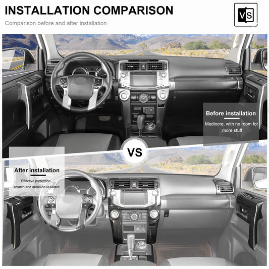 For 2010-2019 4Runner Center Console Steering Wheel Dash Trim Cover Kit
