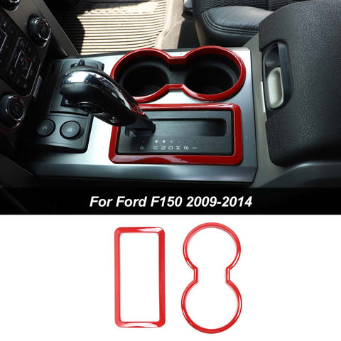 Console Gear Shift Panel Trim Cup Holder Cover Ring For 2009-2014 Ford F150｜CheroCar