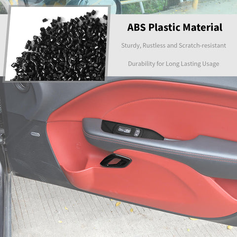 For 2015+ Dodge Challenger Car Inner Door Handle Window Switch Panel Trim Cover