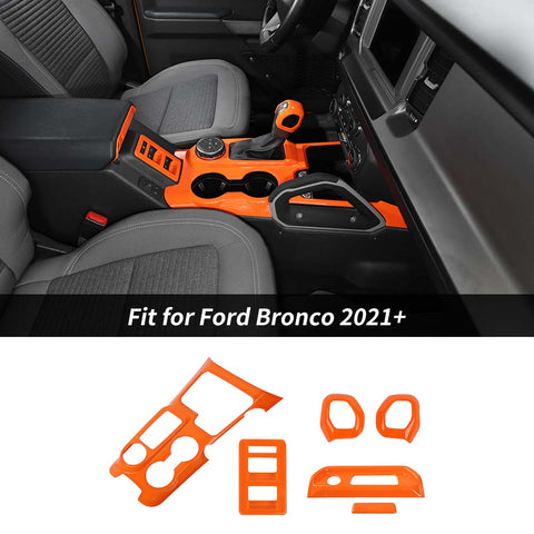 For 2021+ Ford Bronco 4-Door Interior Gear Shifter Panel Cover Trim Kit