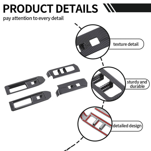 For 2024+ Toyota 4Runner Window Lift Panel Trim Decoration