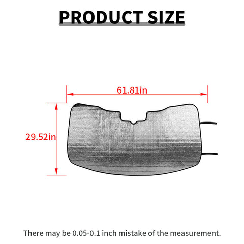 For Ford F150 2021+ Front Windshield Foldable Sunshade Sun Shade Visor Anti UV