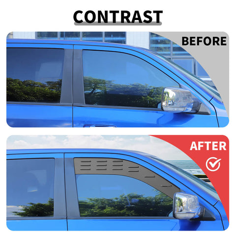 For 2009-2017 Dodge RAM Front Rear Window Glass Louver Ventilation Panel Air Vent Plate