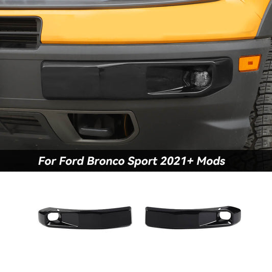 For 2021+ Ford Bronco Sport Front Bumper Fog Light Lamp Bezels Trim Cover
