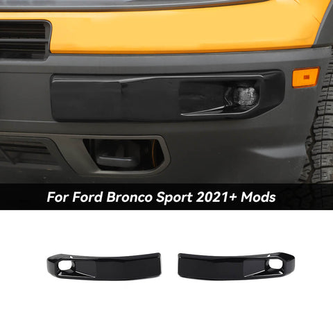 For 2021+ Ford Bronco Sport Front Bumper Fog Light Lamp Bezels Trim Cover