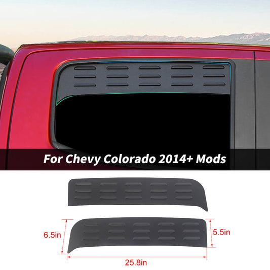 For 2014+ Chevy Colorado/GMC-CANYON Rear Window Glass Louver Air Vent Panel