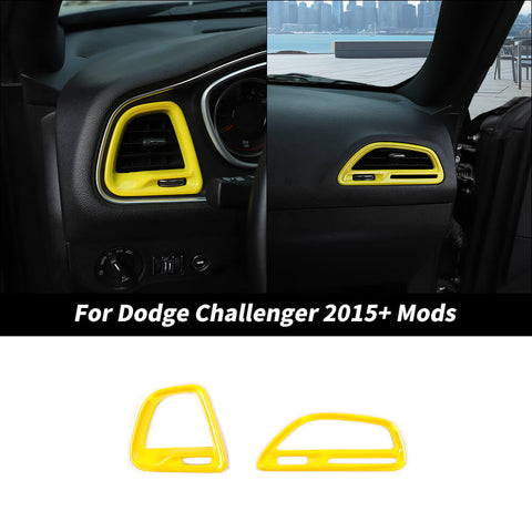 For 2015+ Dodge Challenger Dashboard Side Air Vent Outlet Cover Trim
