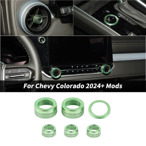 For 2024+ Chevy Colorado Center Console 4WD AC Knob Adjust Ring Trim Cover