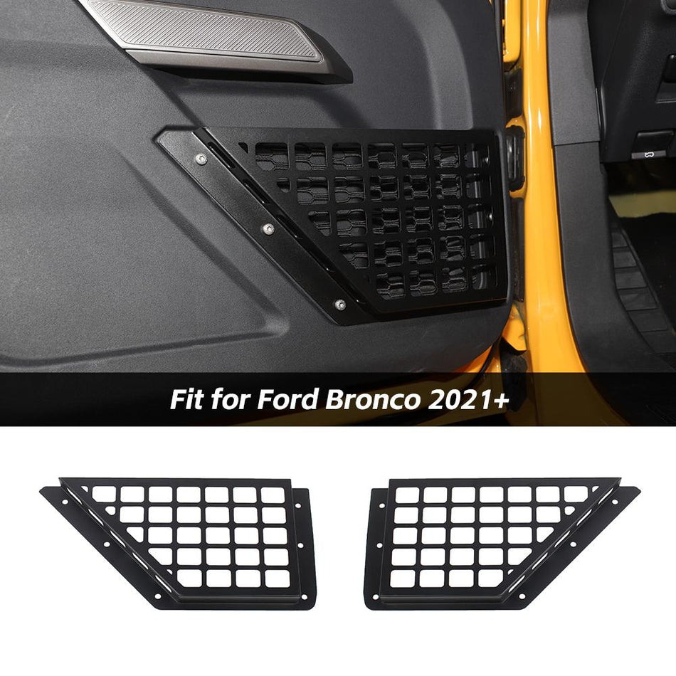 For 2021+ Ford Bronco Front & Rear Side Door Panel Net Pocket Storage Box Organizer