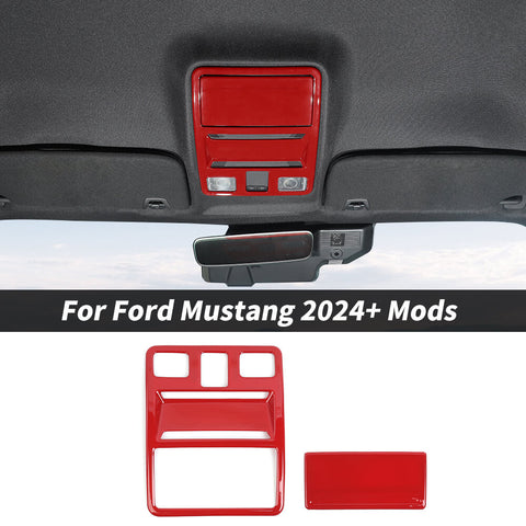 For 2024+ Ford Mustang Front Top Roof Reading Light Panel Bezel Cover Trim Decor
