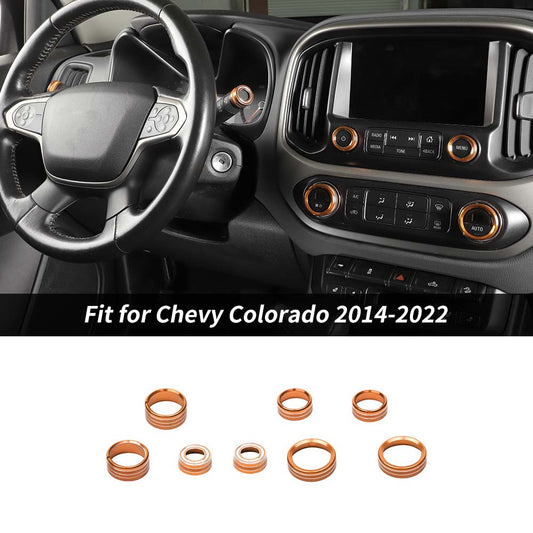 For 2014-2022 Chevy Colorado 8 x Center Console Control Switch Knob Trim