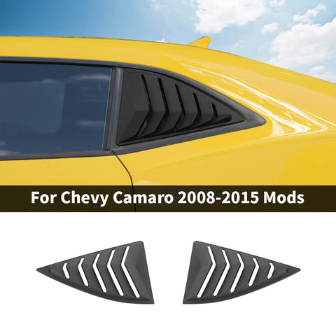 For 2008-2015 Chevy Camaro Rear Window Louvers Air Vent Cover Blinds Trim