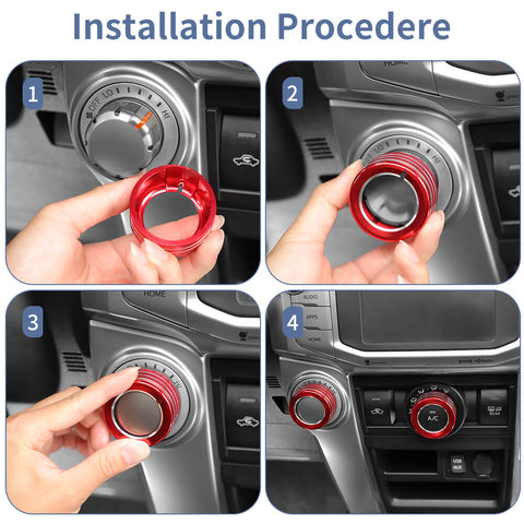 For 2010-2023 Toyota 4Runner Air Conditioner Switch Knob Ring Cover