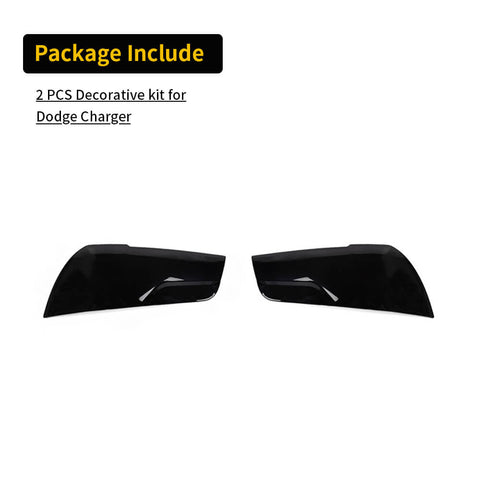 For 2011-2014 Dodge Charger Smoked Black Front Headlight Lamp Cover Trim Bezels