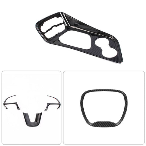 For 2015+ Dodge Challenger Steering Dash Central Console Trim Cover Kit