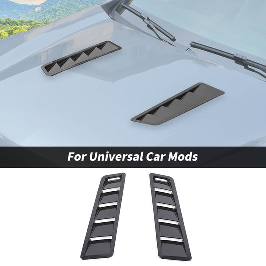 For Universal Car Exterior Hood Vent Louver Scoop Cover Air Flow Intake Cooling Panel Trim