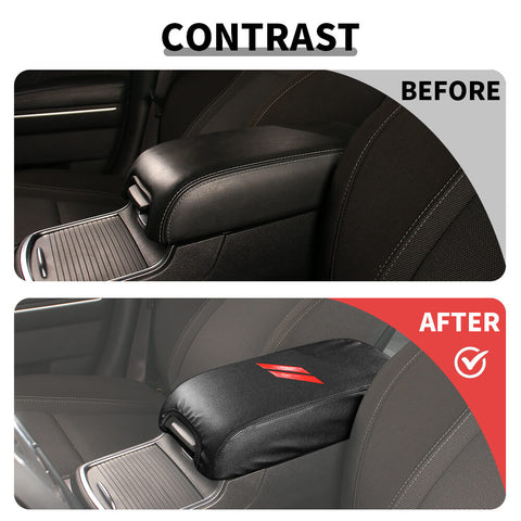 For 2011+ Dodge Charger/300C Console Armrest Box Cover Leather Pad Cover Cushion