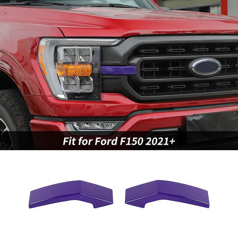 Front Bumper Grille Decor Cover Trim For Ford F150 2021+ Carbon Fiber｜CheroCar