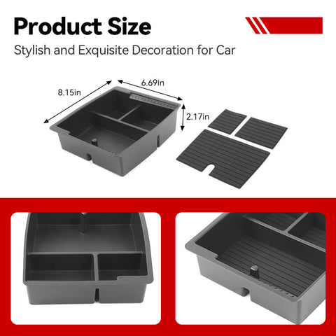 For 2024+ 4Runner Center Console Armrest Box Storage Glove Box Tray