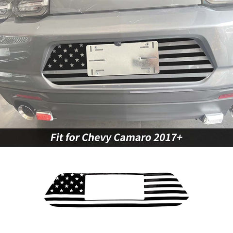 Rear License Plate Sticker Decal Cover For Chevy Camaro 2017+ US Flag Accessories | CheroCar