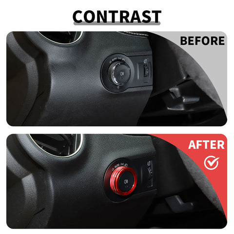 For 2010-2015 Chevy Camaro Center Headlight Switch Button Knob Ring Trim
