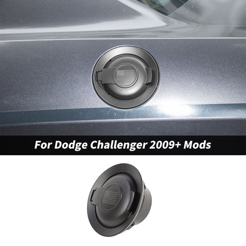 For 2009+ Dodge Challenger Gas Cap Fuel Filler Door Tank Cap Trim Cover