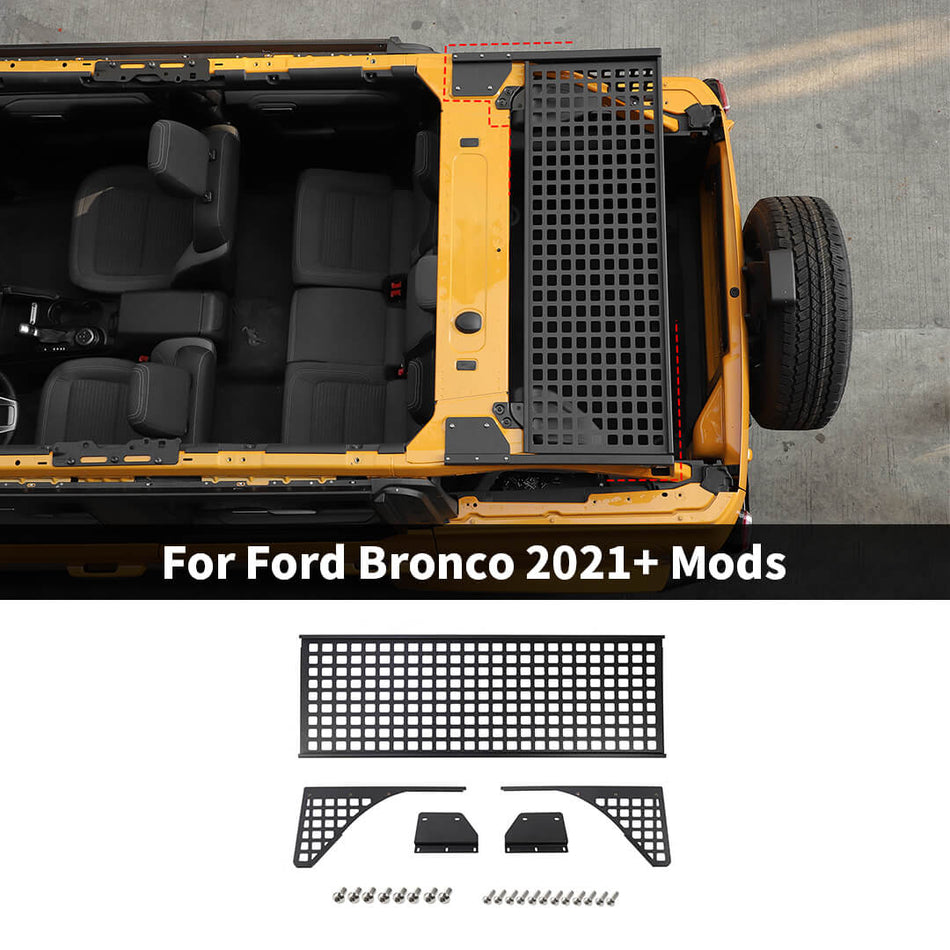 For 2021+ Ford Bronco 4 Door Rear Cargo Combination Expansion Rack（5 pcs）