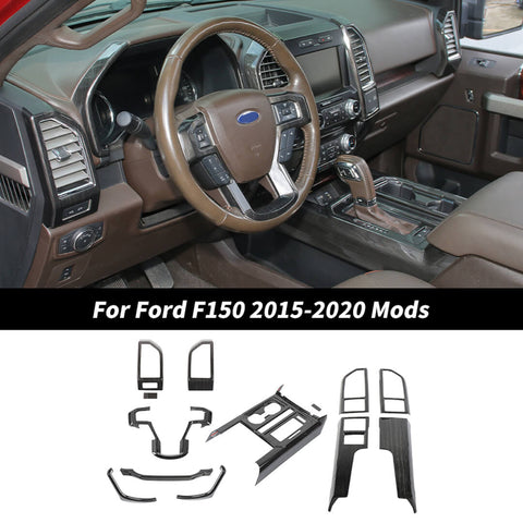 For 2015-2020 Ford F150 Interior Center Console Gear Shift Trim Cover Kit