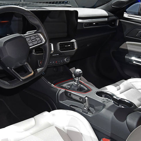 For 2024+ Ford Mustang Interior Center Console Gear Shift Panel Cover Trim